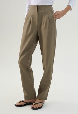 Beżowe eleganckie spodnie