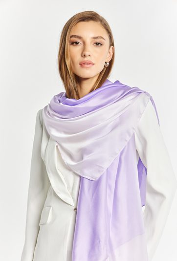 Dwukolorowy szal damski