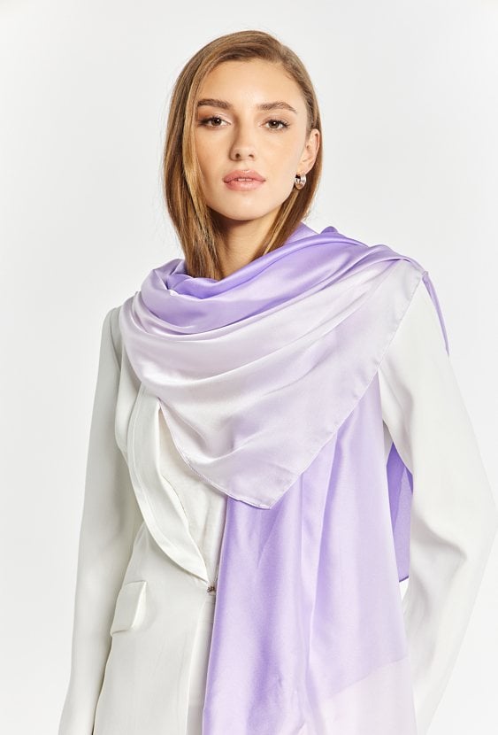 Dwukolorowy szal damski