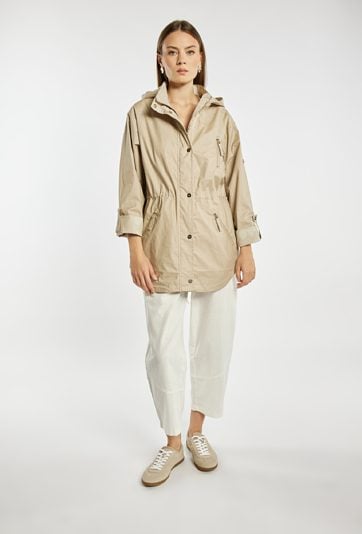 Krótka parka damska z kapturem