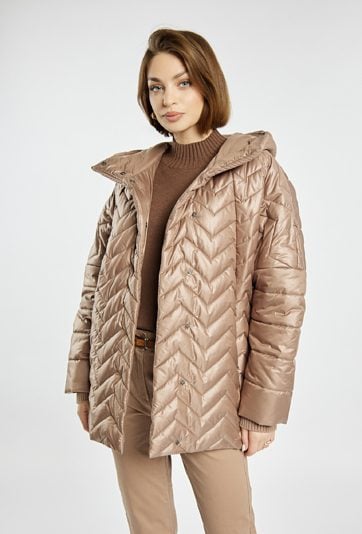 Pikowana kurtka z kapturem