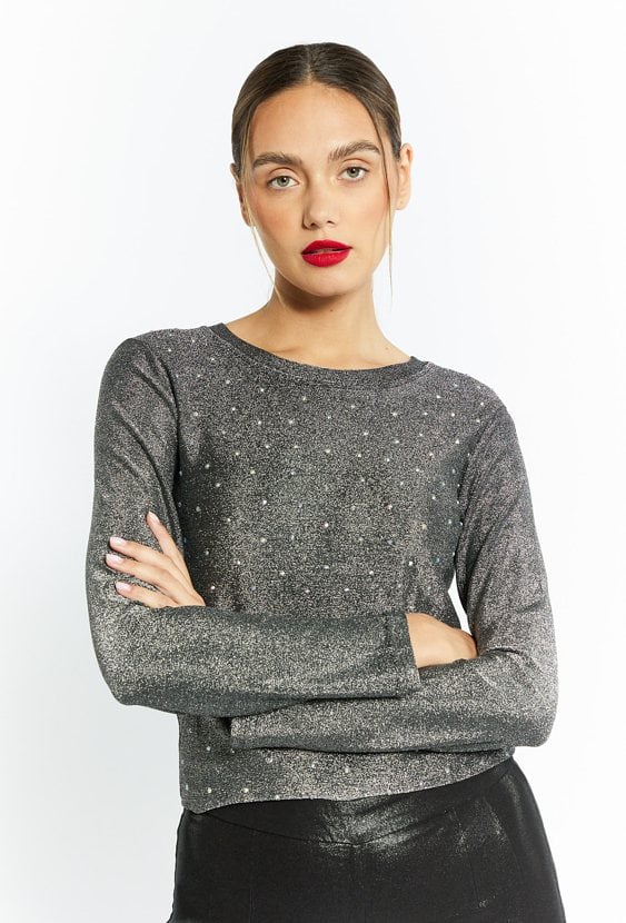 Połyskująca bluzka damska