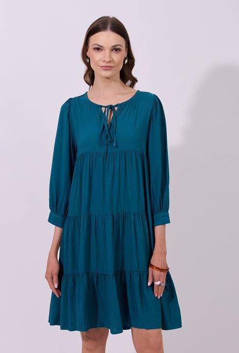 Kwiatowa sukienka z wiskozy