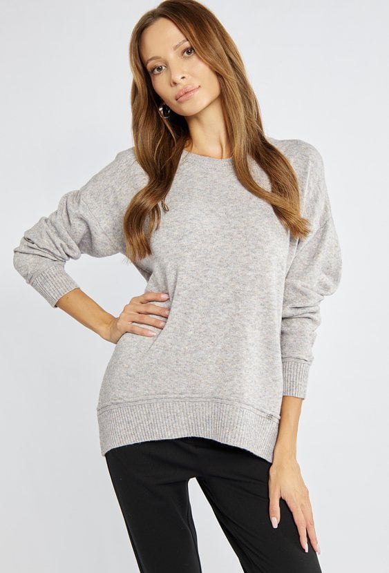 Połyskujący sweter damski