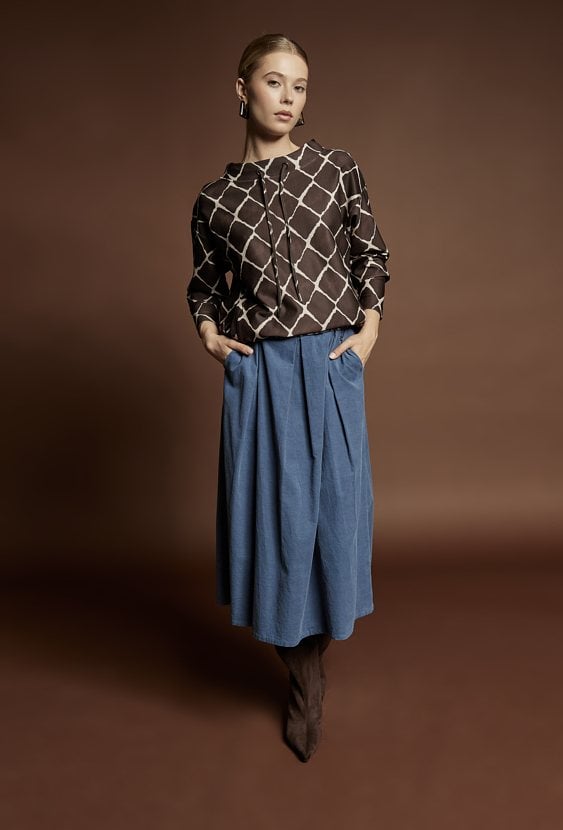 Wzorzysta bluza damska