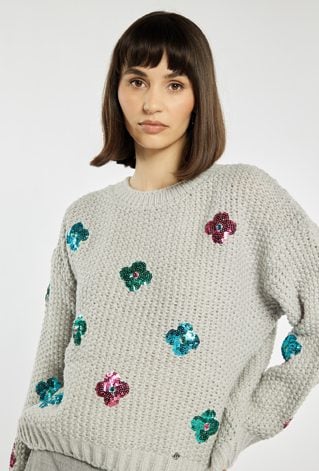 Sweter damski z cekinami