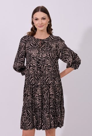 Kwiatowa sukienka z wiskozy