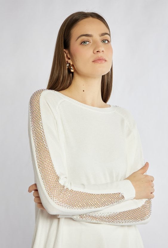 Sweter damski z dżetami