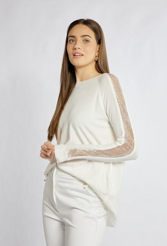 Sweter damski z dżetami