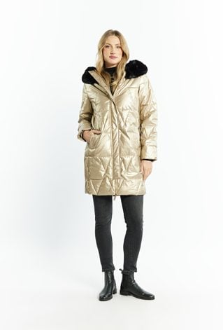 Płaszcz damski z kapturem