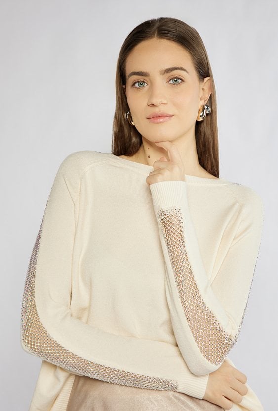 Sweter damski z dżetami