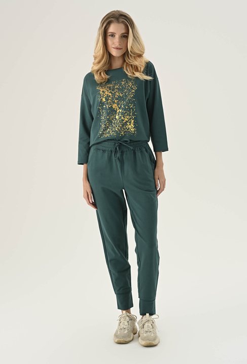 Zielone spodnie dresowe