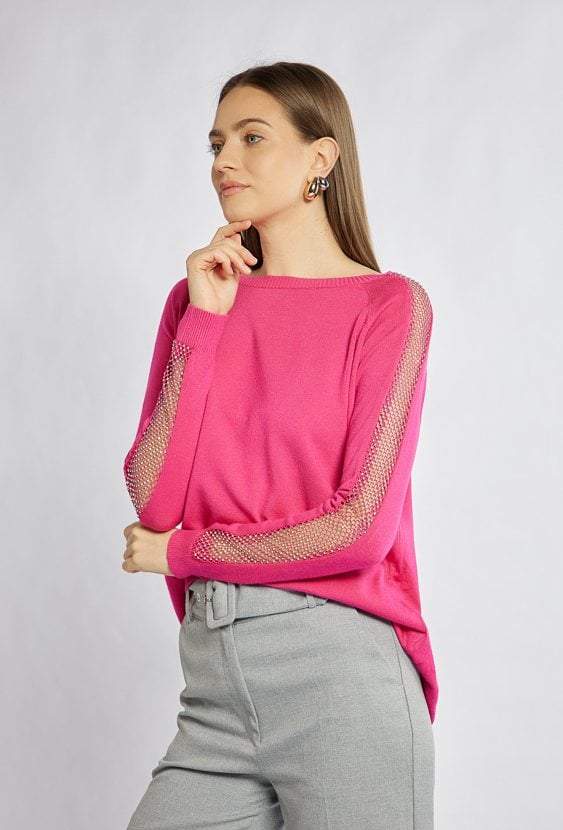 Sweter damski z dżetami
