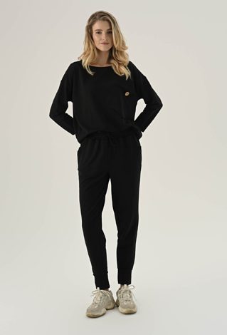 Czarne spodnie dresowe