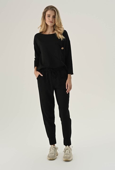 Czarne spodnie dresowe