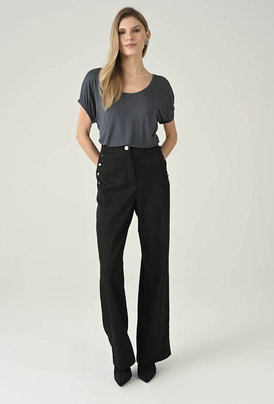 Bluzka z krótkim rękawem i gumką u dołu