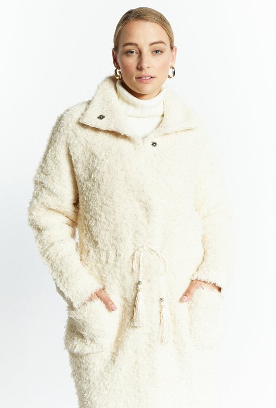 Pluszowy sweter płaszczowy