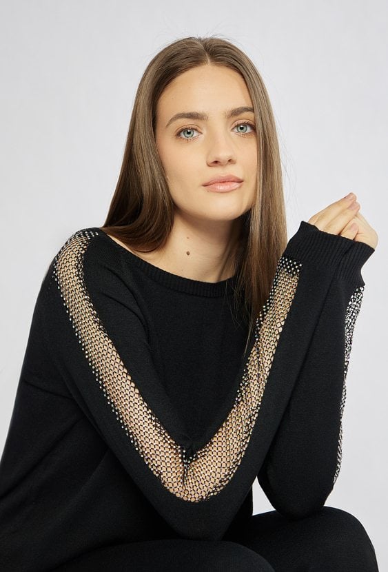 Sweter damski z dżetami