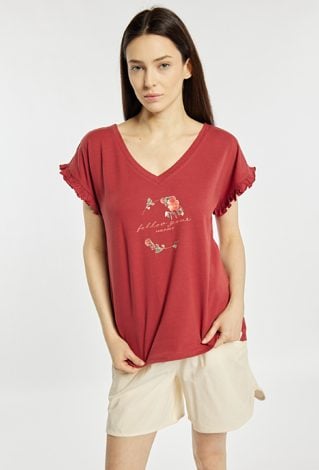 Koszulka od piżamy z delikatnymi falbankami