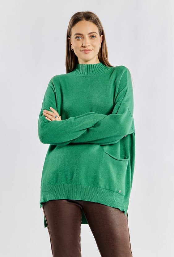 Sweter damski z jedną kieszonką