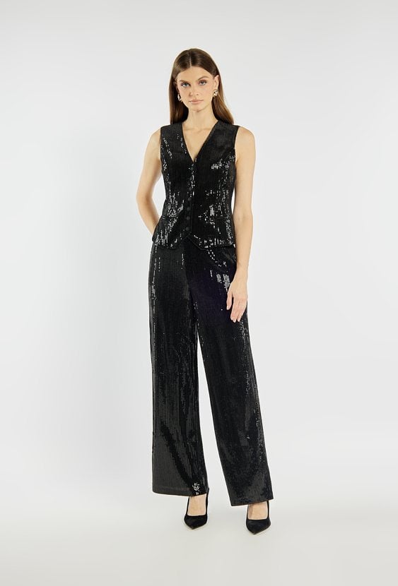 Eleganckie spodnie cekinowe