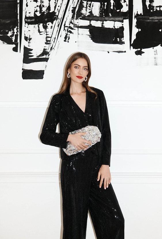 Eleganckie spodnie cekinowe