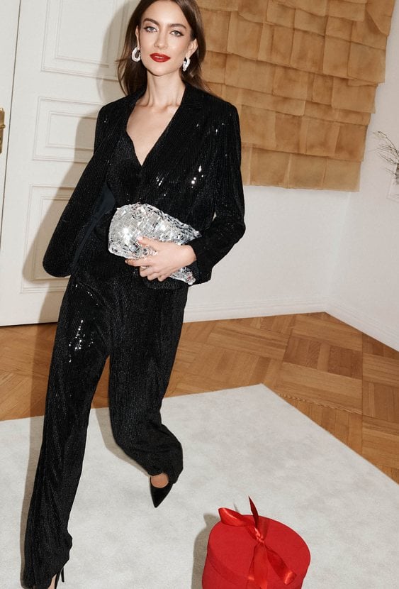 Eleganckie spodnie cekinowe