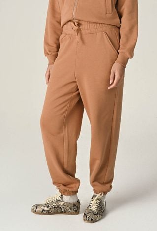 Bawełniane spodnie dresowe z wysokim stanem