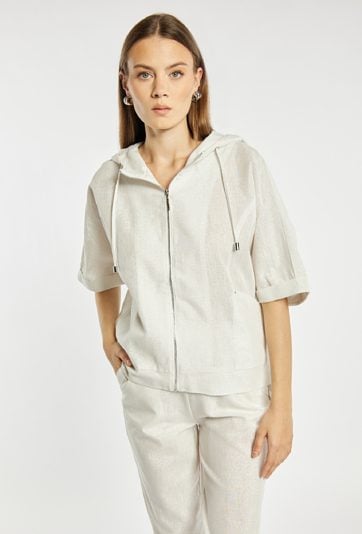 Bluza damska z dodatkiem lnu