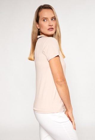 Prążkowana bluzka typu polo