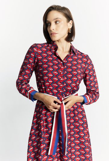 Sukienka damska z kołnierzykiem