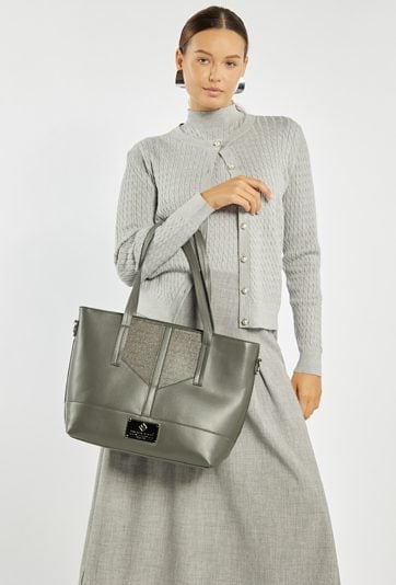 Duża torba z paskiem w zestawie