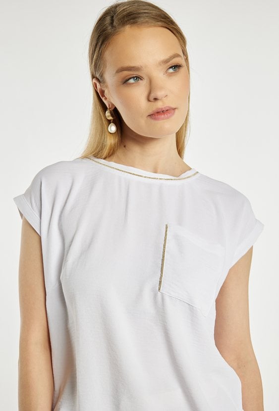 Bluzka damska z kieszonką