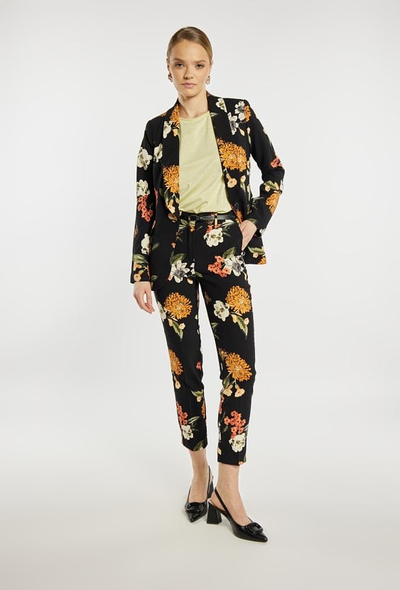 Eleganckie spodnie w kwiaty