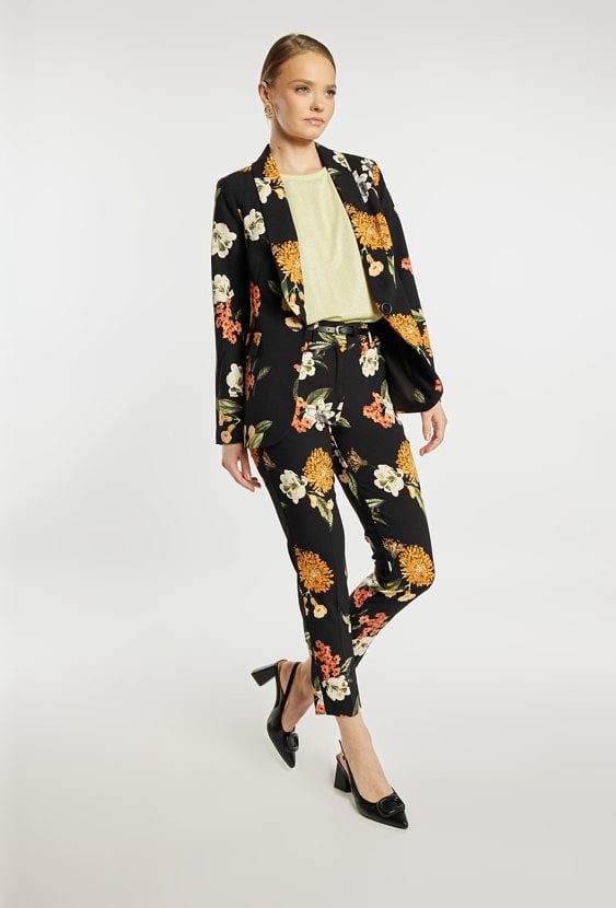 Eleganckie spodnie w kwiaty