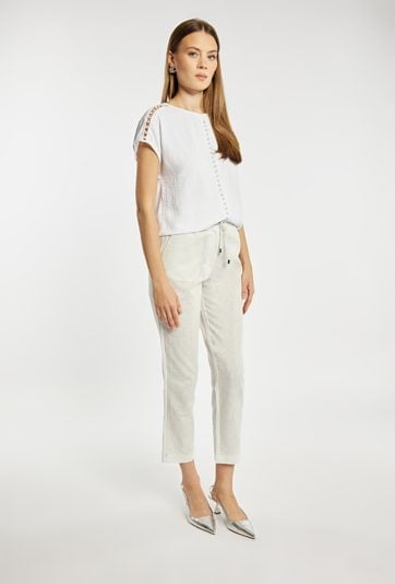 Spodnie z dodatkiem lnu