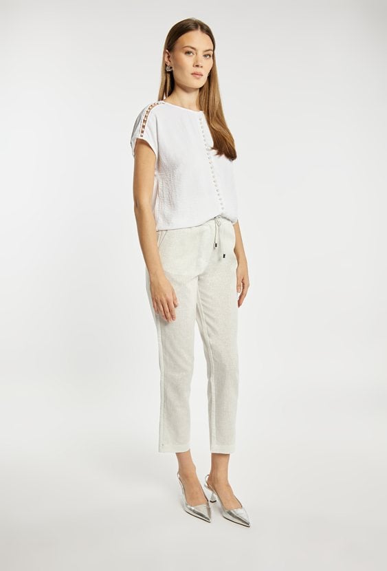 Spodnie z dodatkiem lnu