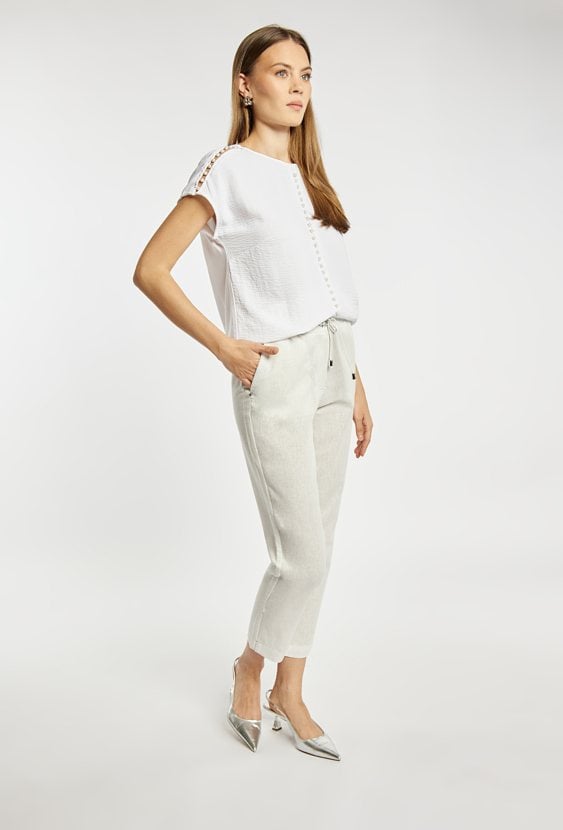 Spodnie z dodatkiem lnu