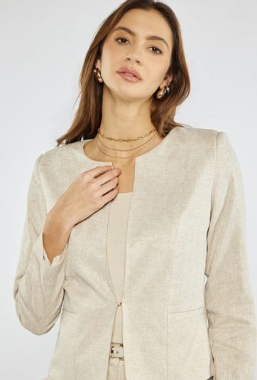 Żakiet z dodatkiem lnu i bawełny