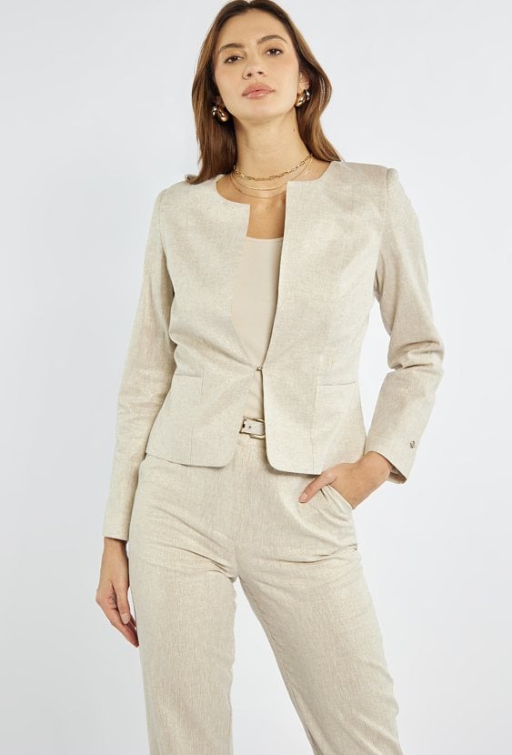 Żakiet z dodatkiem lnu i bawełny