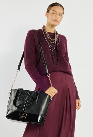 Duża torba z paskiem w zestawie