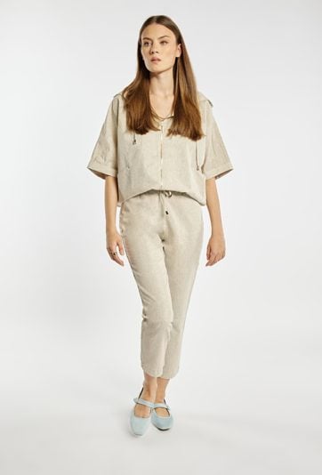 Spodnie z dodatkiem lnu