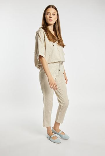 Spodnie z dodatkiem lnu