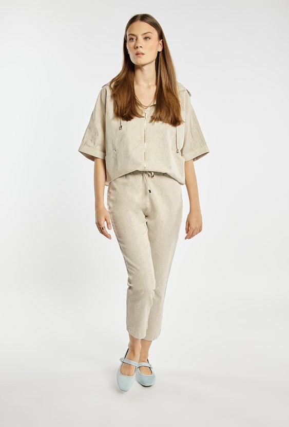 Spodnie z dodatkiem lnu