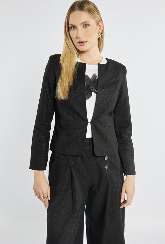 Żakiet z dodatkiem lnu i bawełny