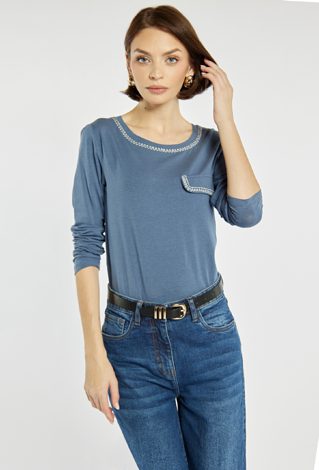 Bluzka damska z bawełną