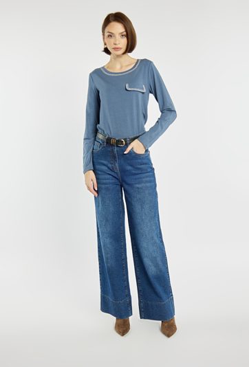 Bluzka damska z bawełną