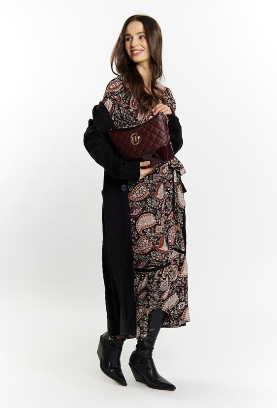 Torba damska z pikowanym panelem