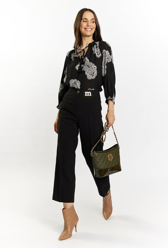 Torba damska z pikowanym panelem