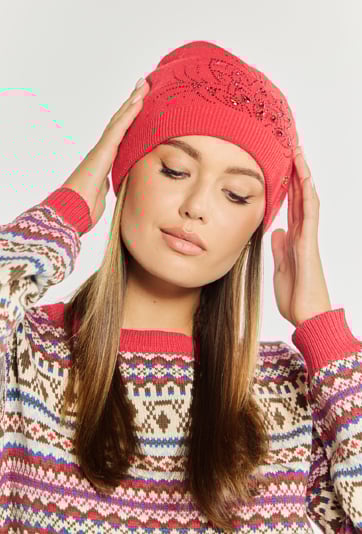 Czapka damska z połyskiem